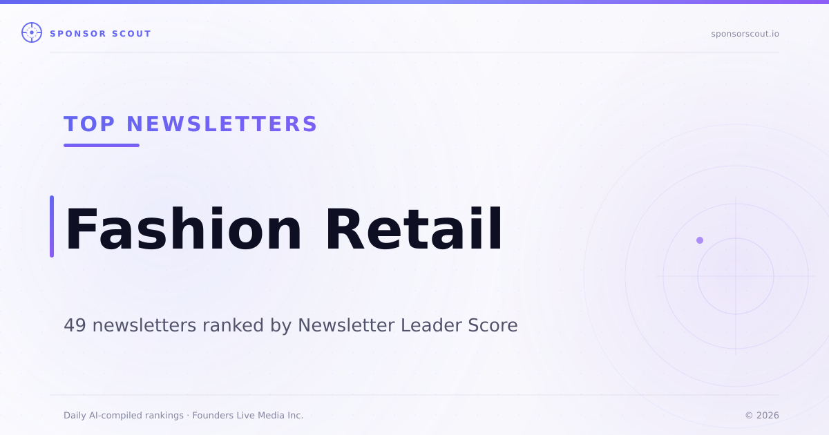 Top 49 Fashion Retail Newsletters & Sponsors (2026) | Sponsor Scout